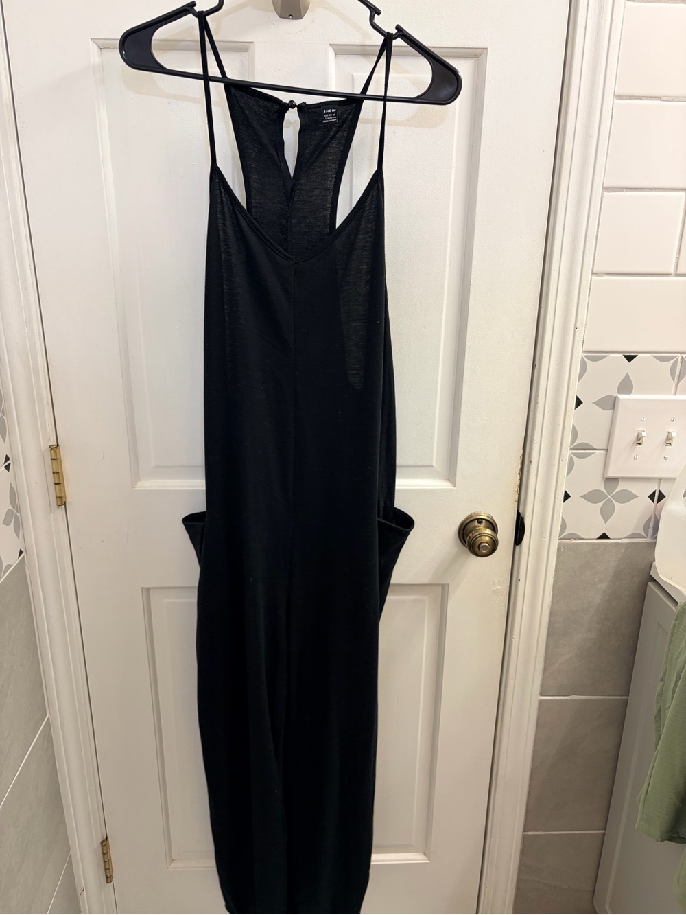 SHEIN Black Strappy Slip Dress